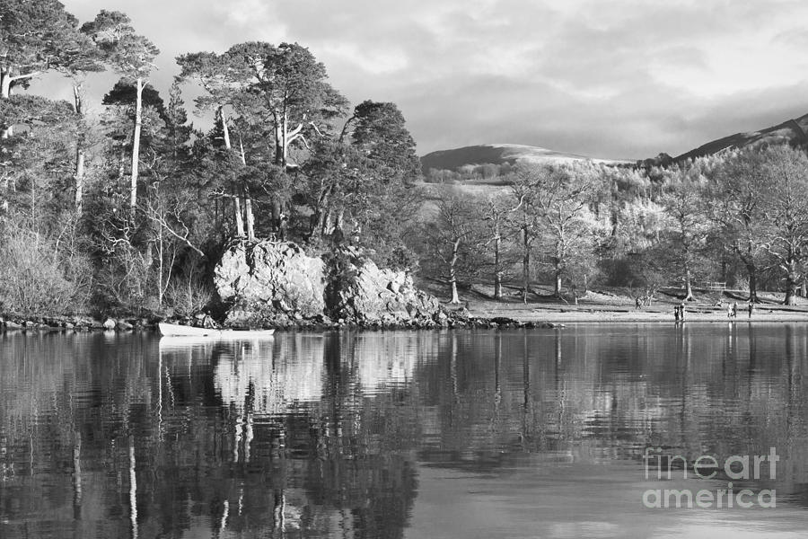 Friars Crag Black And White Photograph by Linsey Williams