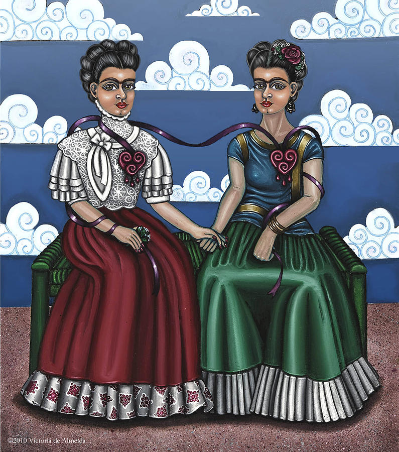 Frida Beside Myself Painting by Victoria De Almeida