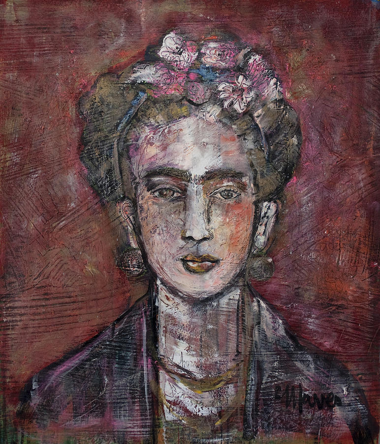 Frida in Red and Gold 2013 Painting by Laurie Maves ART