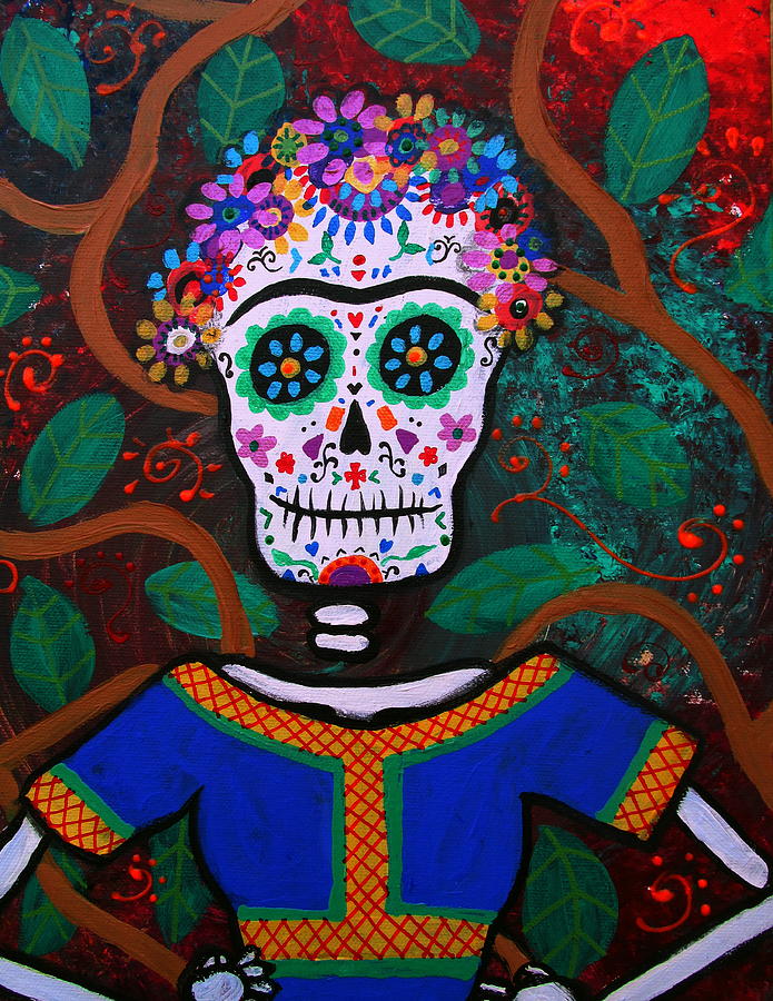 Frida Kahlo Dia De Los Muertos Painting by Pristine Cartera Turkus