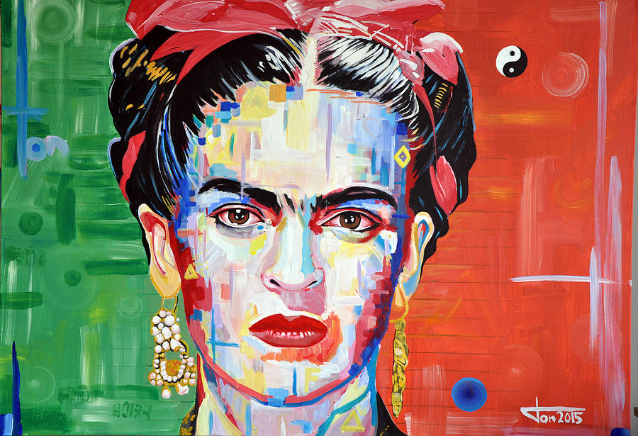 Portrait Painting - Frida Kahlo by Ton Peelen