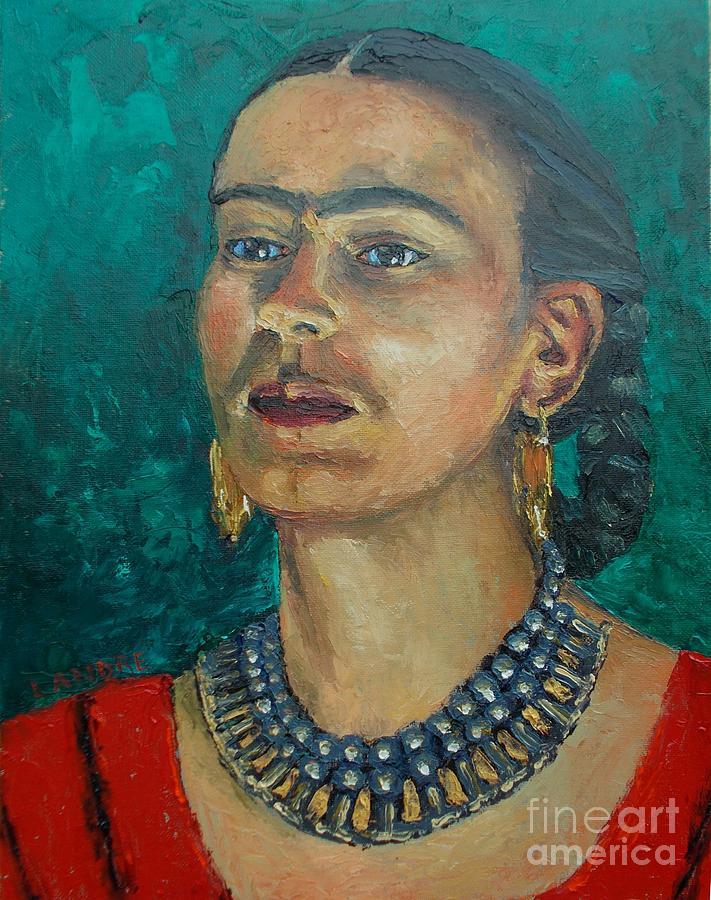 Frida Teal Painting by Lilibeth Andre