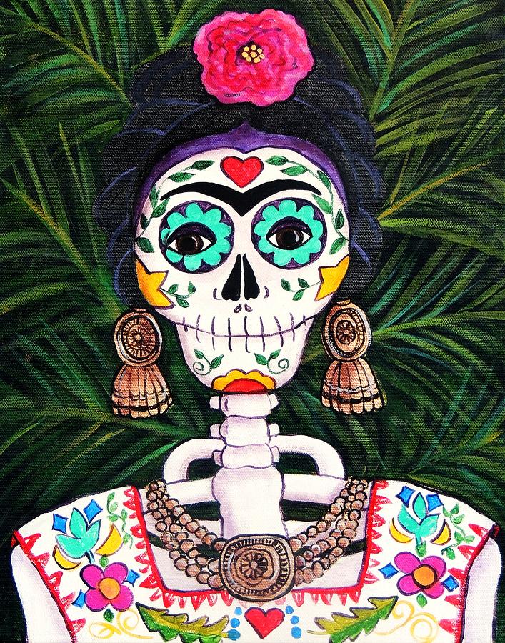 Rose Painting - Frida with Palms by Candy Mayer