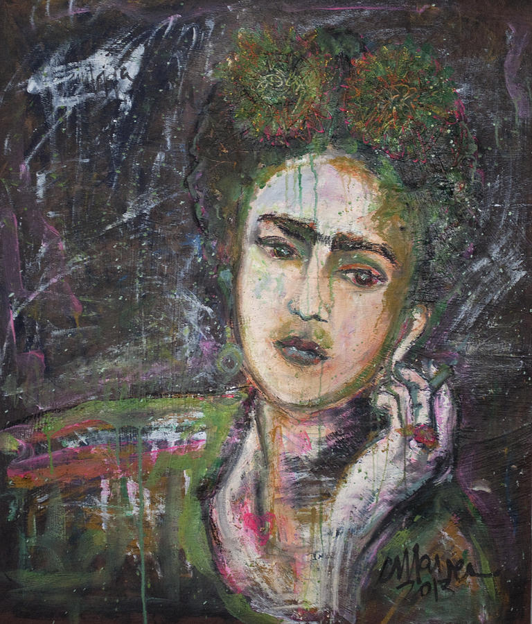 Frida Y Cigarrillos Painting by Laurie Maves ART
