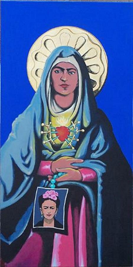 Sacred Heart Painting - Friducha by Miguel Criado