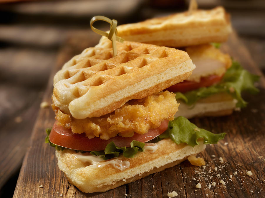 Fried Chicken and Waffle Sandwich Photograph by LauriPatterson