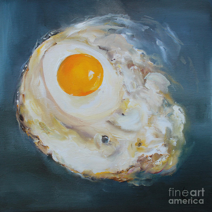 Chicken Painting - Fried Egg by Kristine Kainer