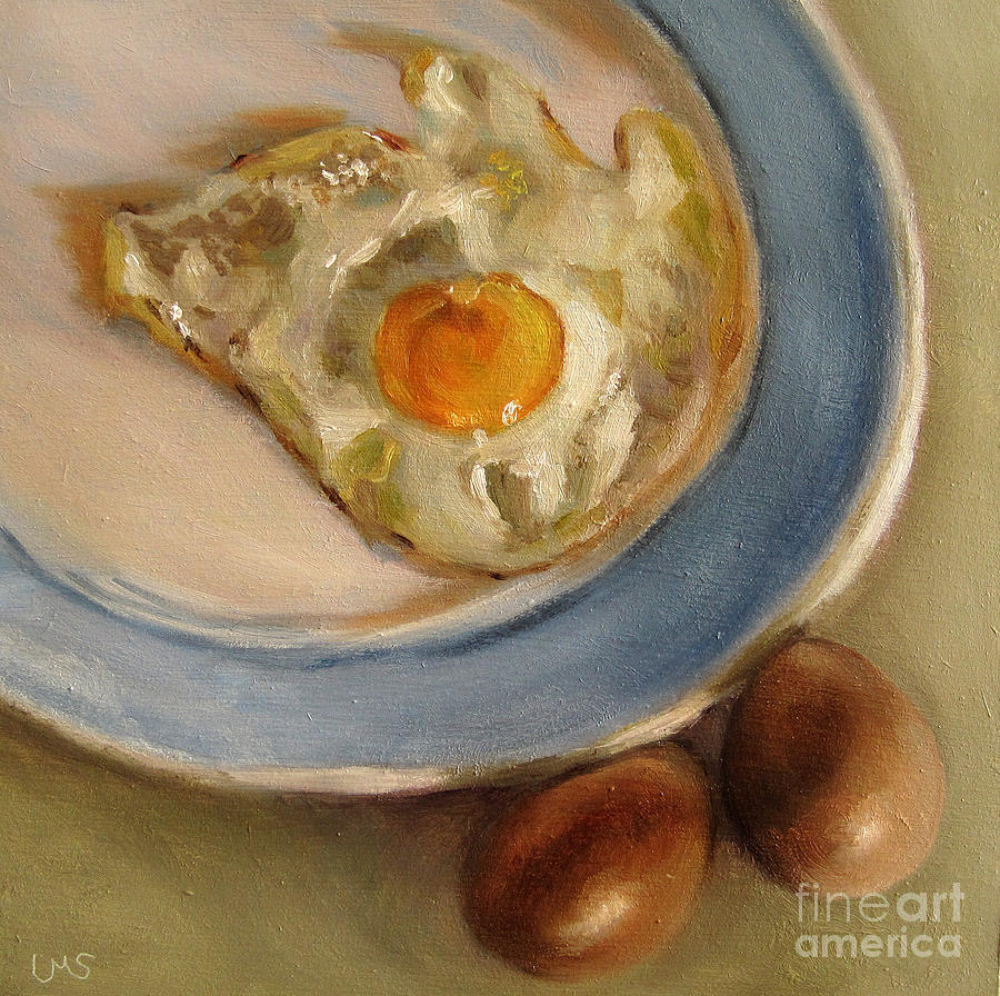 Fried Egg Painting by Ulrike Miesen-Schuermann