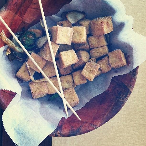 Houston Photograph - Fried Tofu #chinatown #houston by Alexis Johnson