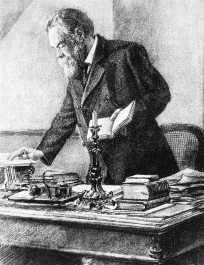 Friedrich Engels (1820-1895) Drawing by Granger