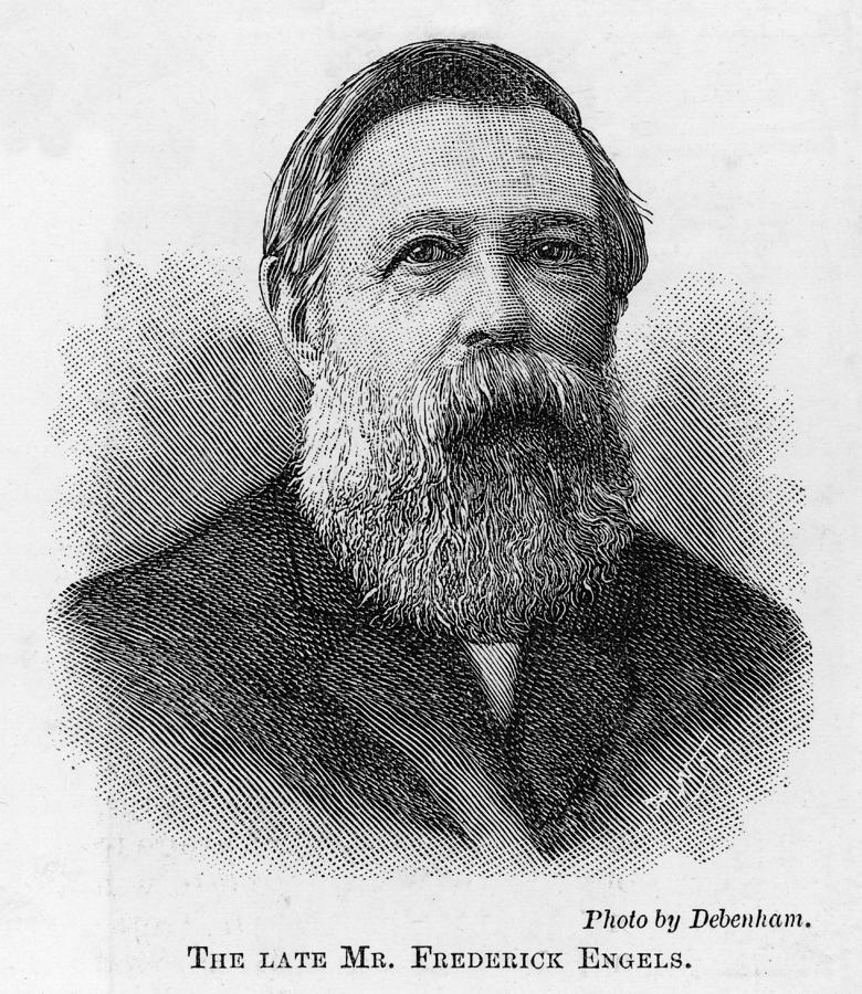 Friedrich Engels German Socialist Drawing by Illustrated London News