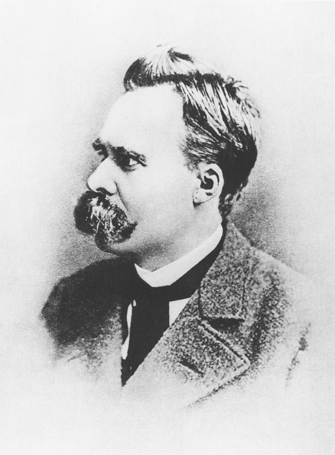 Portrait Photograph - Friedrich Wilhelm Nietzsche in 1883 by German Photographer
