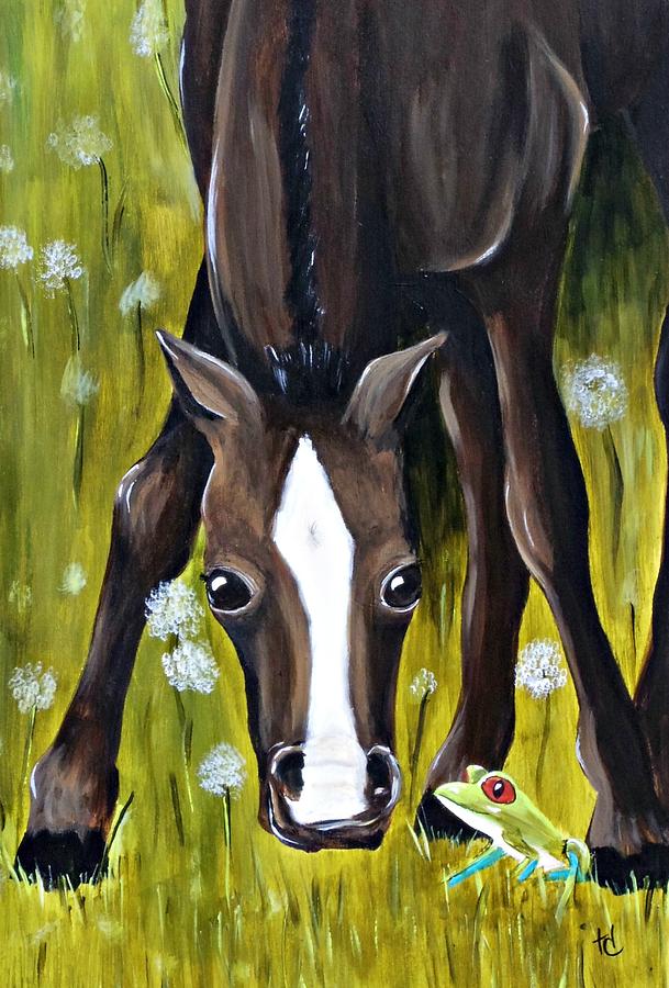 Nature Painting - Friend Or Foal by Tracie Davis