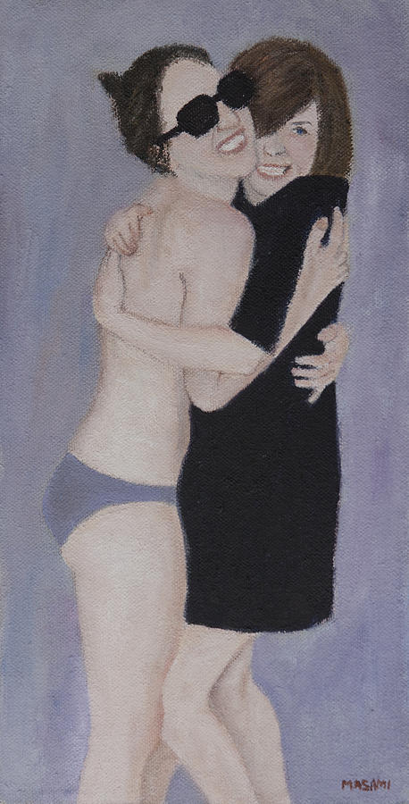 Friendly Hug Painting by Masami Iida