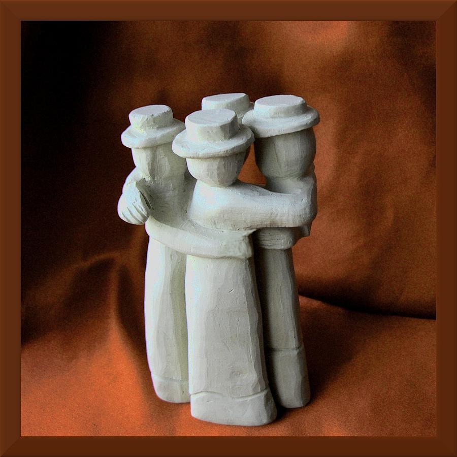 Embrace Sculpture - Friends by Barbara St Jean