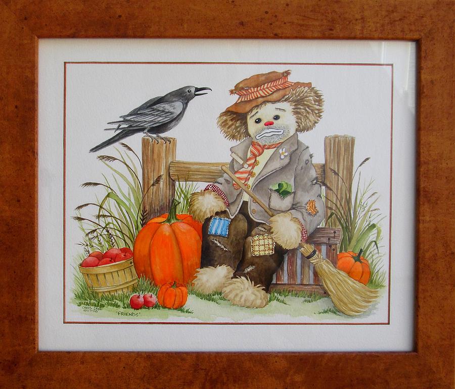Halloween Friends Painting by Carol Sabo