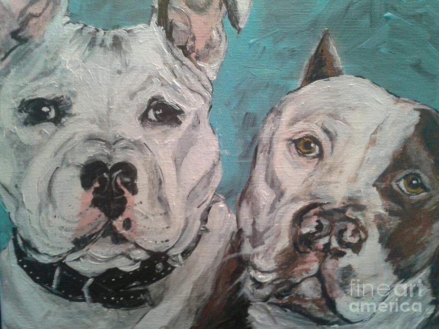 Dog Painting - friends forever II by Tanya Arcuri-Gout