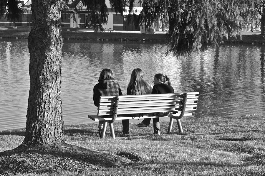 Friends Photograph - Friends in Black and White by Frozen in Time Fine Art Photography