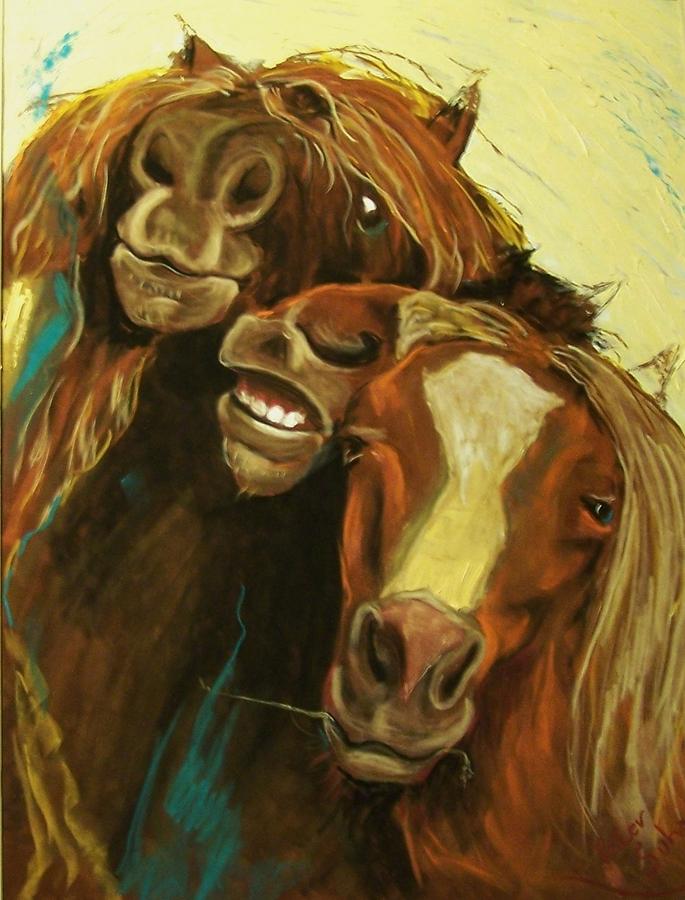 Horse Mixed Media - Friends by Peter Suhocke