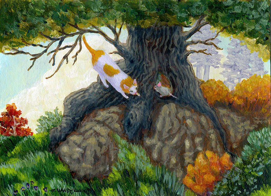 Friends Under the Tree Painting by Jacquelin L Westerman