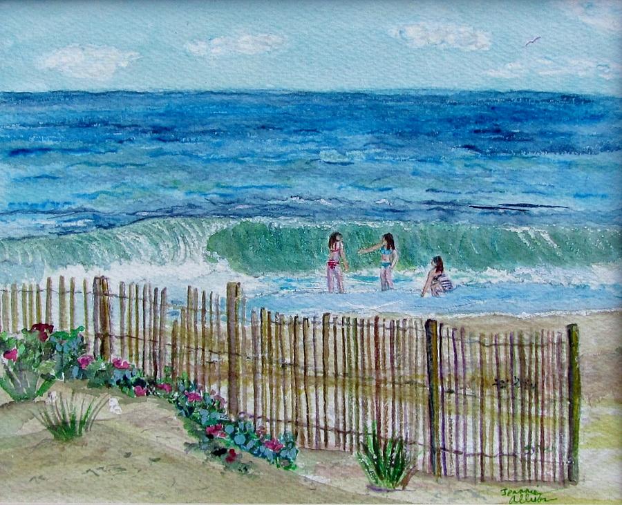 Friends with the Waves Painting by Jeannie Allerton
