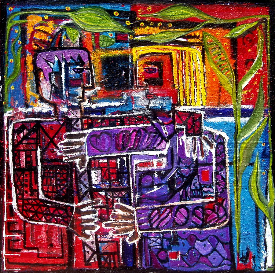 People Painting - Friendship by Andrea Vazquez-Davidson People Painting - Friendship by Andrea Vazquez-Davidson