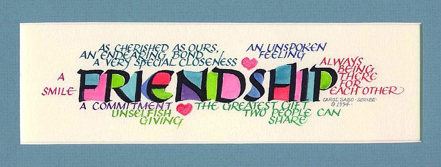 Friendship Mixed Media by Carol Sabo