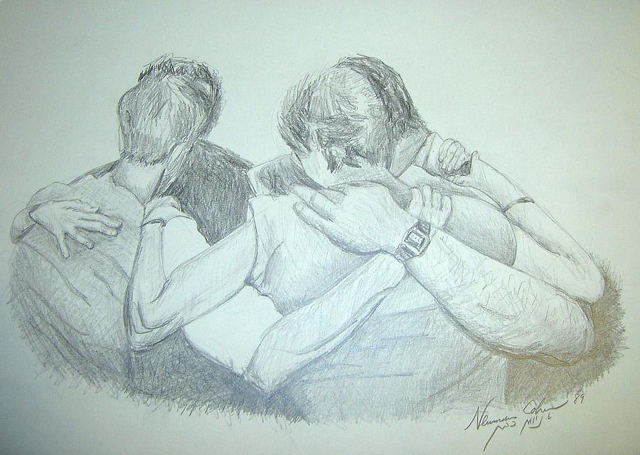 Friendship Drawing by Esther Newman-Cohen