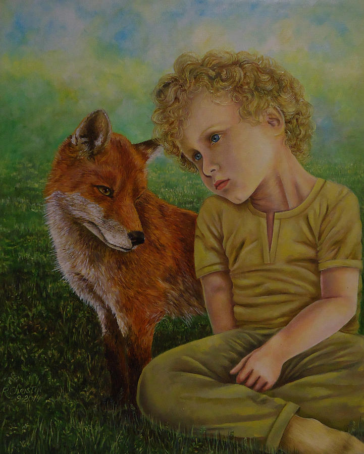 Fox Painting - Friendship Ties by R Christy