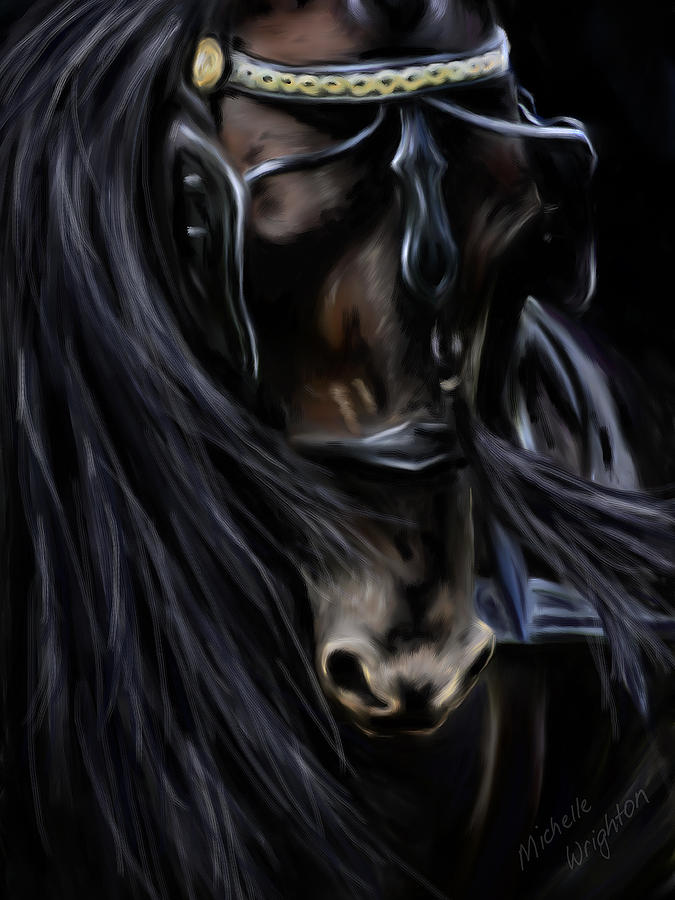 Friesian Spirit Painting by Michelle Wrighton