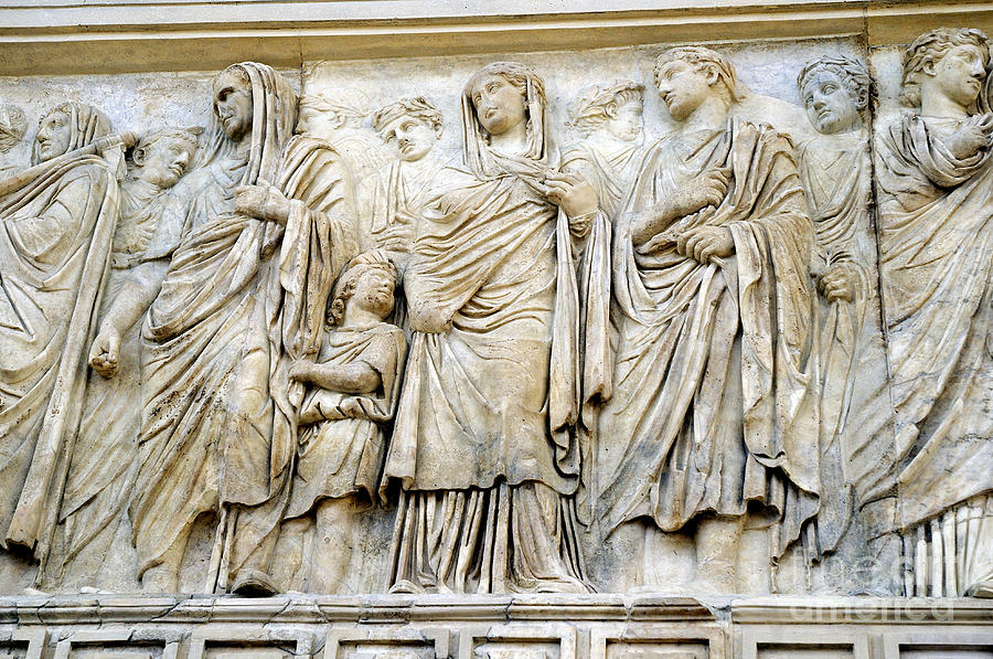 Frieze on the Ara Pacis Photograph by Brenda Kean