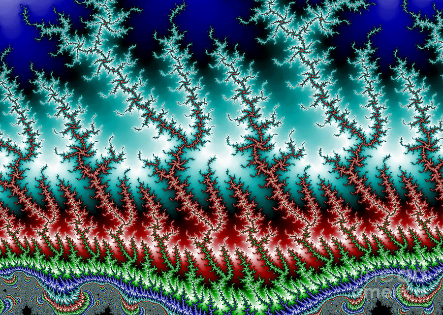 Abstract Digital Art - Frizzle Frazzle Fractal 1b by Robert E Alter Reflections of Infinity