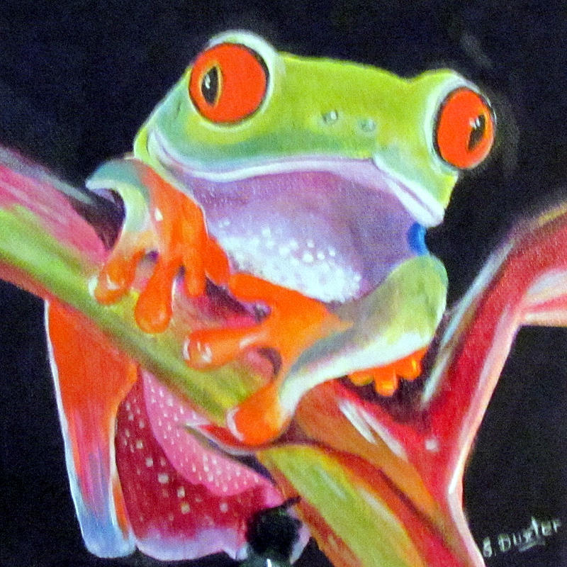 Frog 3 Painting by Susan Duxter - Fine Art America