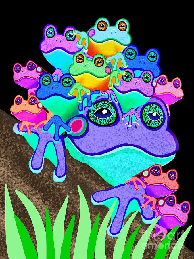 Frog Family Too Painting by Nick Gustafson