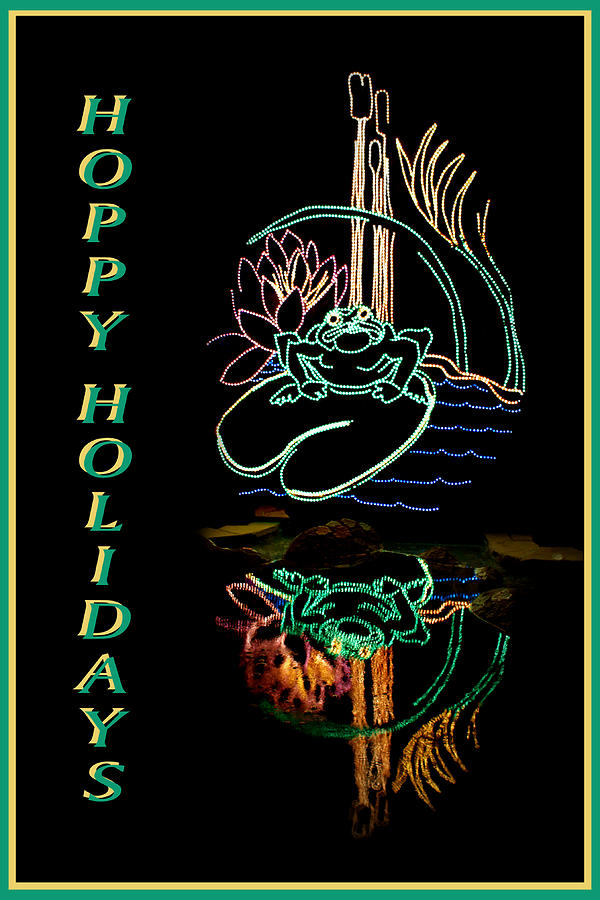 Frog Holiday Card - Christmas Photograph by Nikolyn McDonald