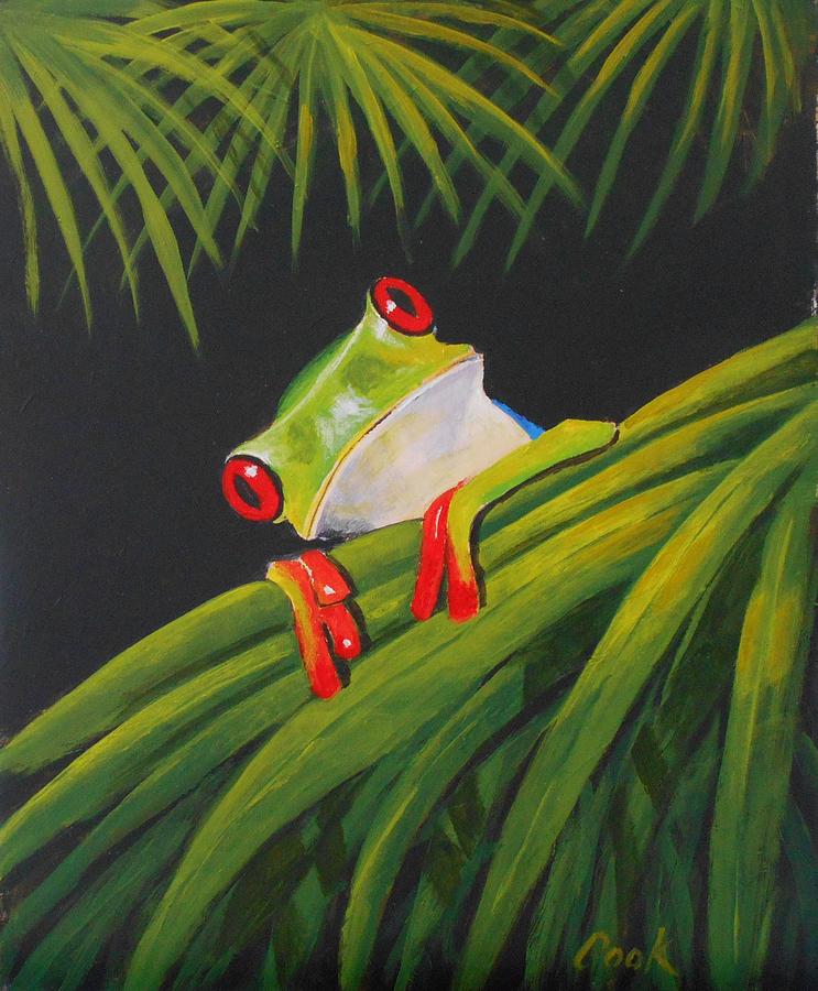 Beths Frog Painting by Michael Cook