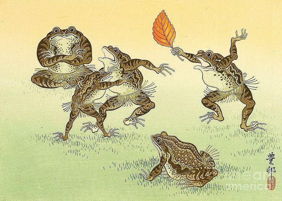 Frog Sumo Painting by Thea Recuerdo