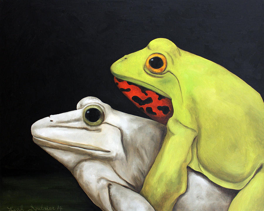 Frog Painting - Froggy Style edit 2 by Leah Saulnier The Painting Maniac