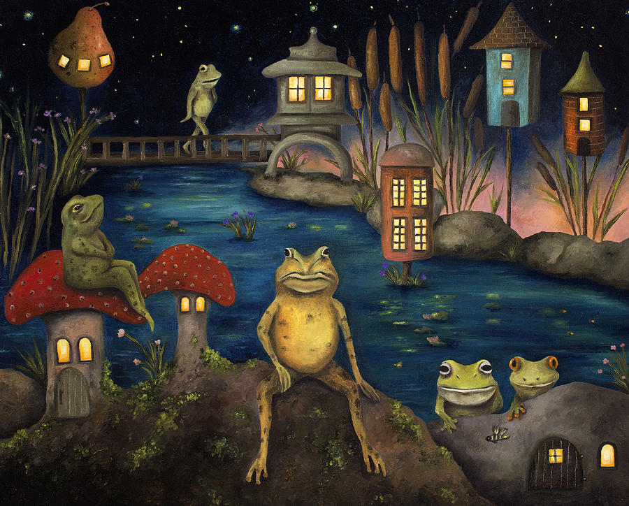 Frogland Painting by Leah Saulnier The Painting Maniac