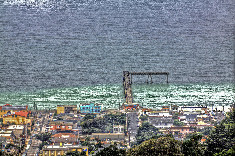 Seagull Photograph - From Grace McCarthy Vista Point the Pacifica Pier by SC Heffner