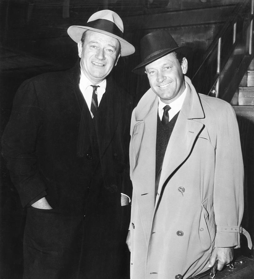 From Left John Wayne, William Holden Photograph by Everett