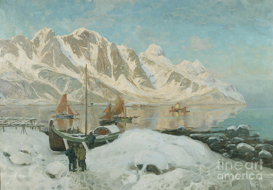 From northern norway Painting by Thorolf Holmboe