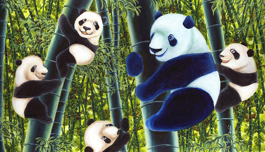 From Okin the Panda illustration 1 Painting by Hiroko Sakai