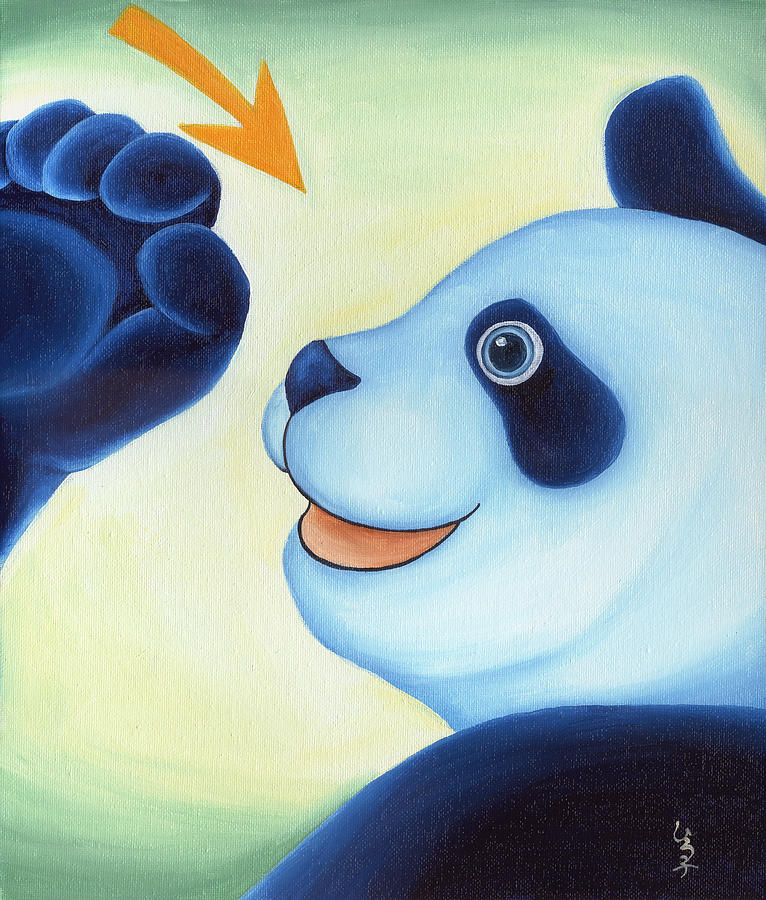 From Okin the Panda illustration 12 Painting by Hiroko Sakai