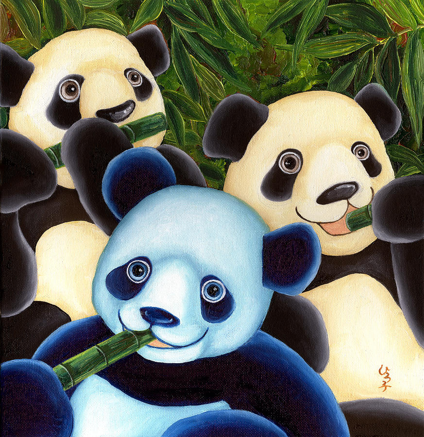 From Okin the Panda illustration 3 Painting by Hiroko Sakai
