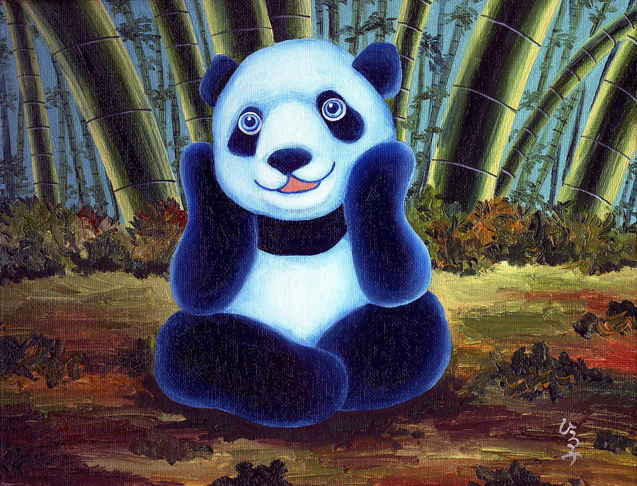 From Okin the Panda illustration 6 Painting by Hiroko Sakai