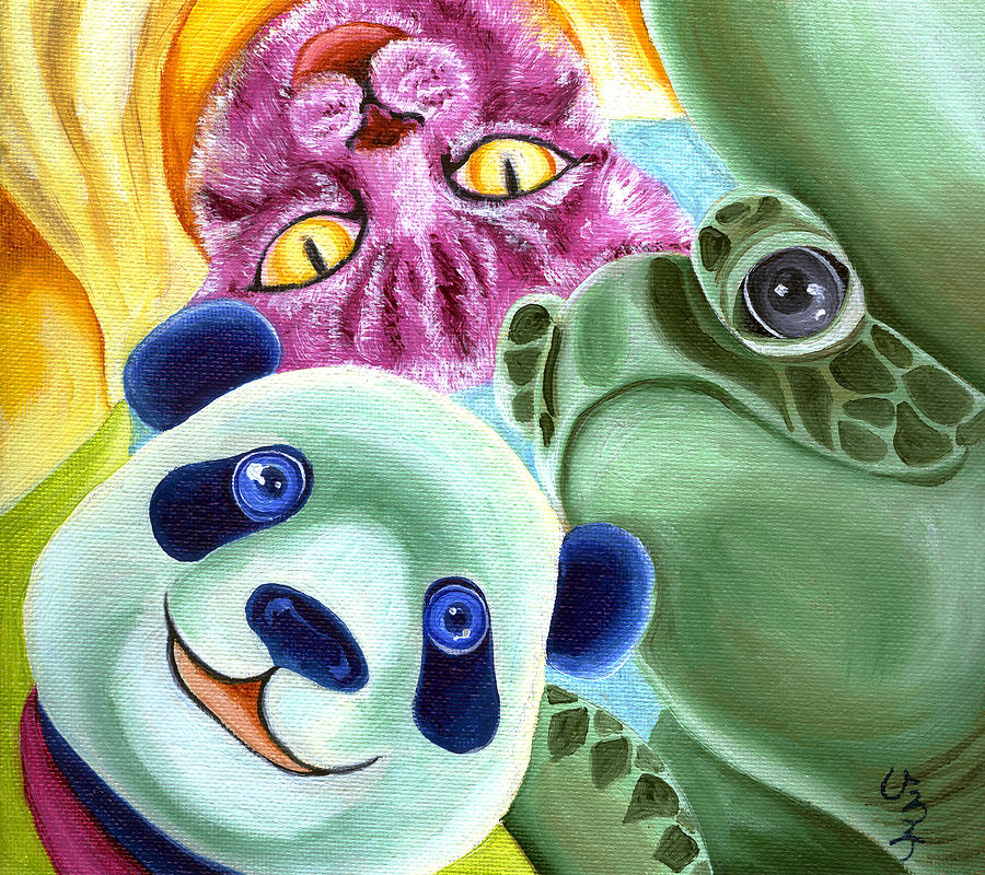 From Okin the Panda illustration 9 Painting by Hiroko Sakai