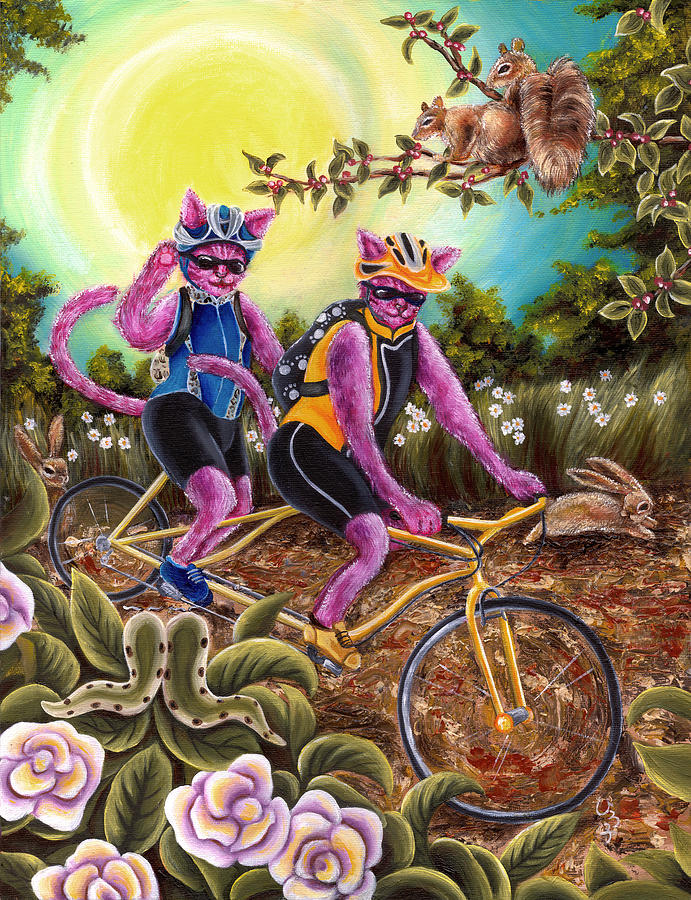 From Purple Cat illustration 1 Painting by Hiroko Sakai