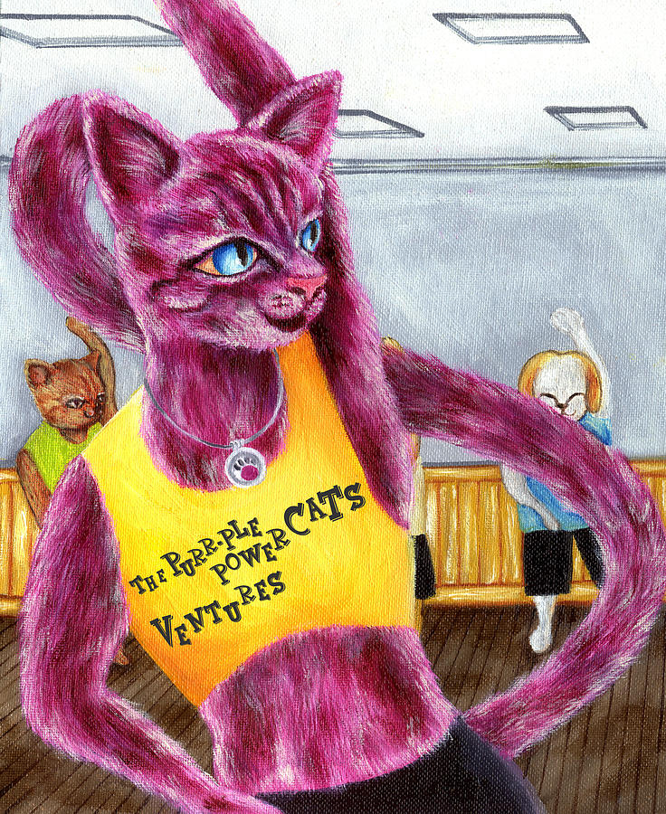 From Purple Cat illustration 15 Painting by Hiroko Sakai