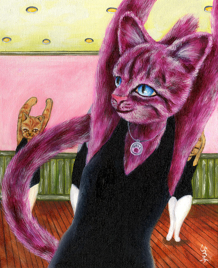 From Purple Cat illustration 16 Painting by Hiroko Sakai